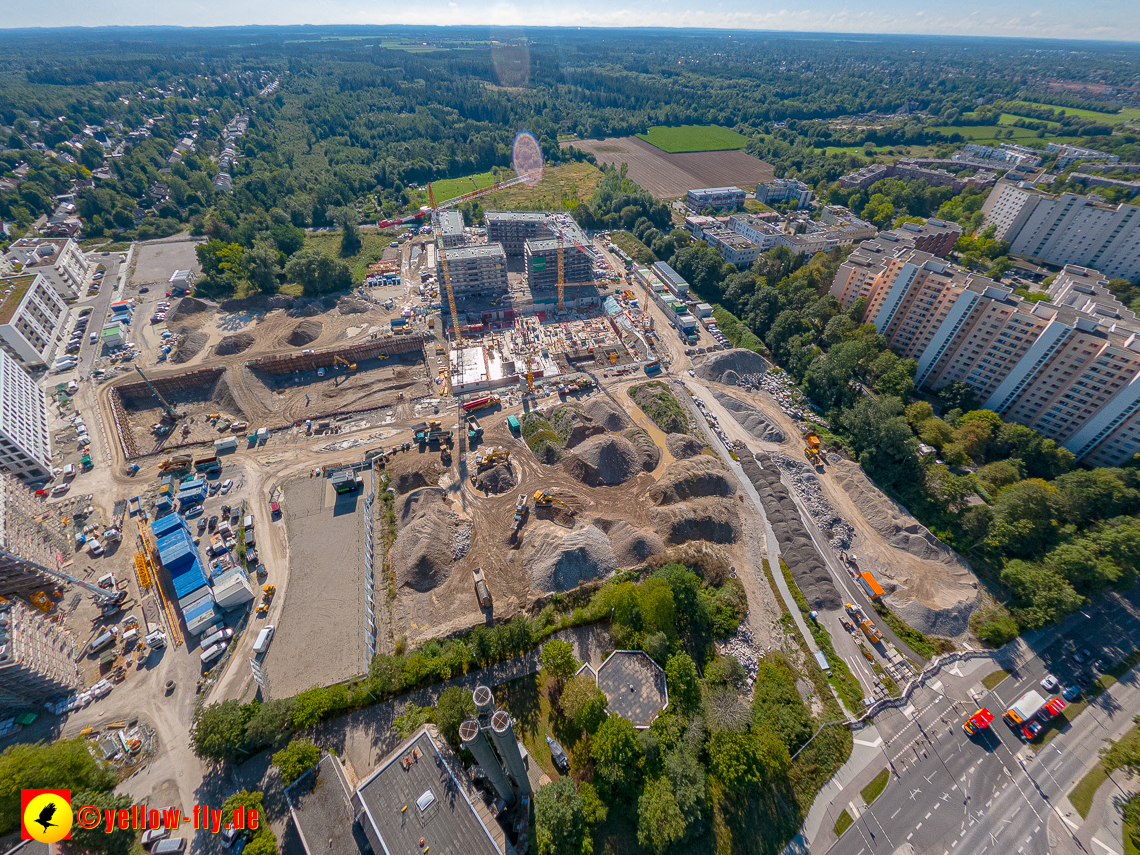 02.09.2023 - eine neue Baugrube auf dem Alexisquartier in Neuperlach